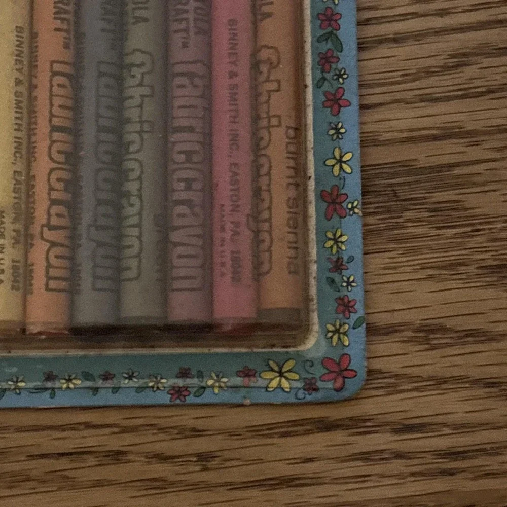 NOS Vintage Transfer Fabric Crayons 8 Crayola colors‎ Made in USA
